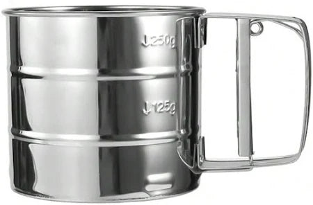 Stainless Steel Flour Sifter for Baking .Hand Press Design,