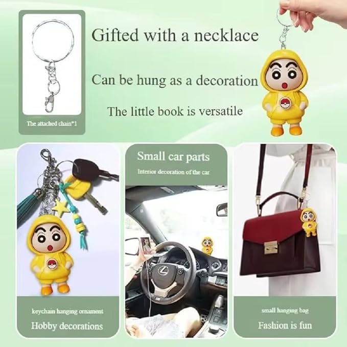 Shinchan Face Changing Keychain – Fun & Durable Unisex Keychain Accessory