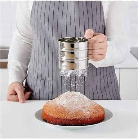 Stainless Steel Flour Sifter for Baking .Hand Press Design,