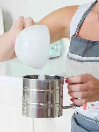 Stainless Steel Flour Sifter for Baking .Hand Press Design,